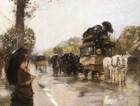 Hassam Childe April 소나기 샹젤리제 파리 1888
