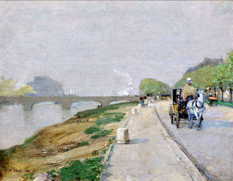 Hassam Childe Banks Of The Seine 1888 canvas print