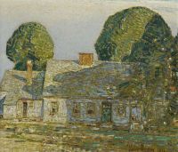 Hassam Childe Evening Shadows The Old Farmhouse Easthampton L.i. 1923