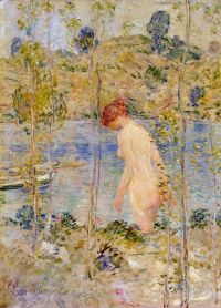 Hassam Childe June Day Bather 1900 canvas print
