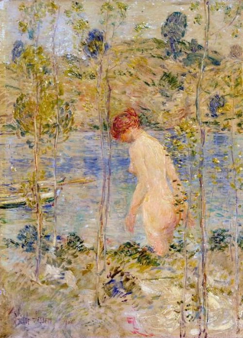 Hassam Childe June Day Bather 1900 canvas print