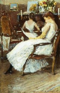Hassam Childe Mrs. Hassam And Her Sister Ca. 1889 canvas print