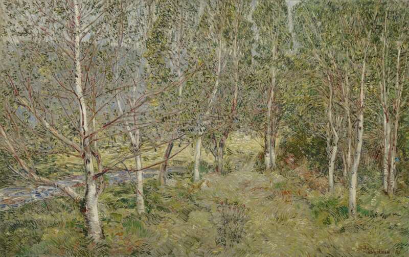 Hassam Childe Spring Woods In The Orchard 1921 canvas print