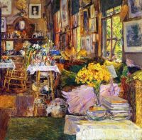 Hassam Childe The Room Of Flowers 1894 canvas print
