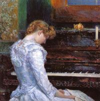 Hassam Childe The Sonata 1893 canvas print