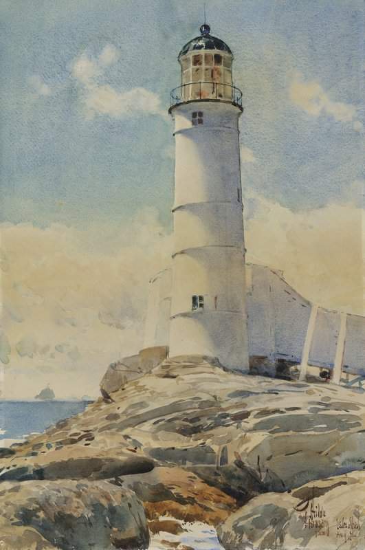 Hassam Childe White Island Light Isles Of Shoals 1886 canvas print