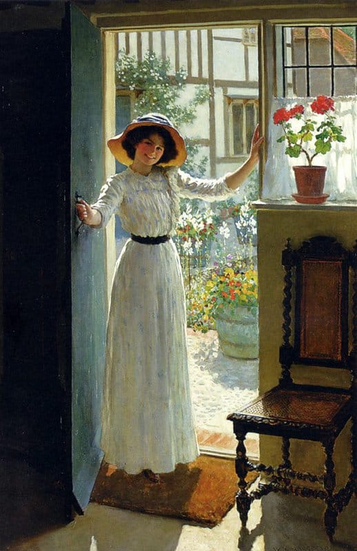 Hatton Helen Howard At The Cottage Door canvas print