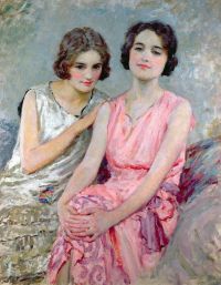 Hatton Helen Howard Two Young Women Seated canvas print