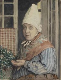 Hawkins Louis Welden A Peasant Woman In Front Of A Window