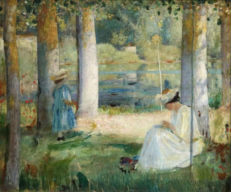 Hawkins Louis Welden By The Lake Summer Ca. 1900 canvas print