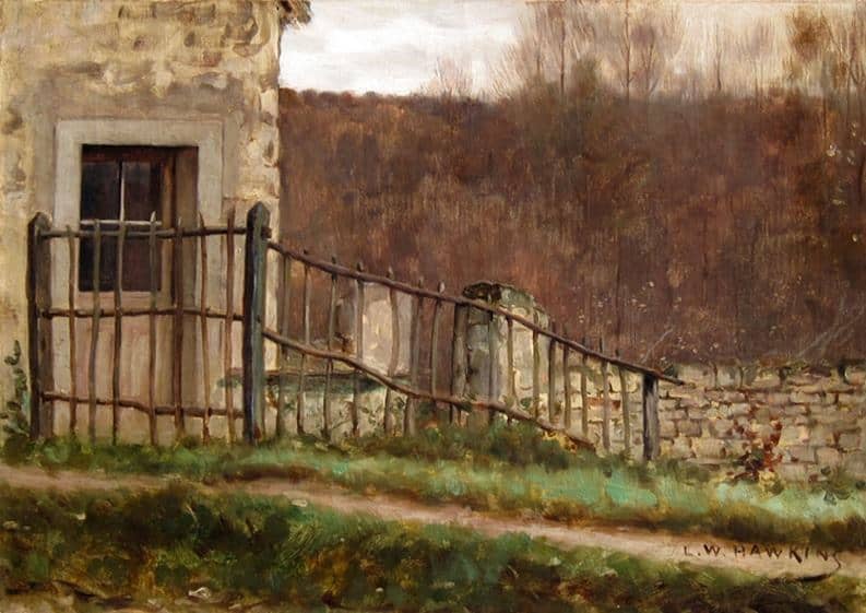 Hawkins Louis Welden La Cloture En Bois Au Bord Du Chemin canvas print