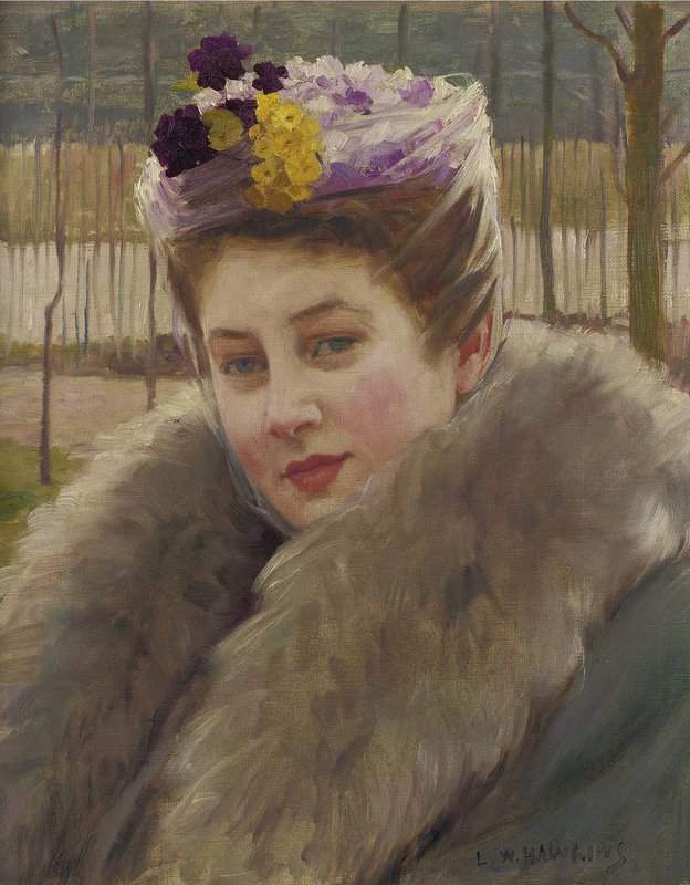 Hawkins Louis Welden Portrait Of A Young Woman canvas print