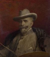 Hawkins Louis Welden Self Portrait With Palette canvas print