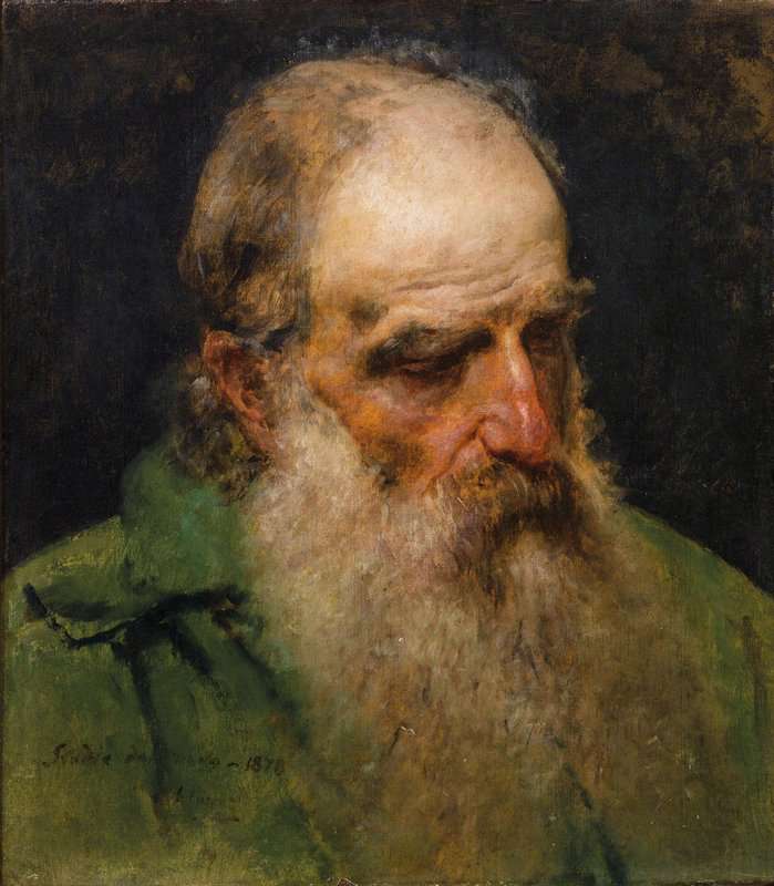 Hayez Francesco Head Of A Man Looking Down 1878 canvas print