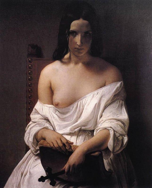 Hayez Francesco Meditation On The History Of Italy Aka Meditation On The Old And New Testaments canvas print
