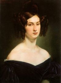 Hayez Francesco Portrait Of Countess Luigia Douglas Scotti D Adda canvas print