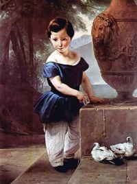 Hayez Francesco Porträt von Don Giulio Vigoni als Kind 1830