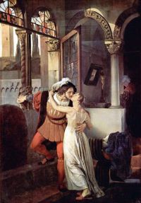 Hayez Francesco The Last Kiss Of Romeo And Juliet 1823 canvas print