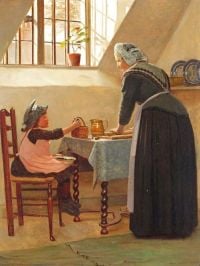 Hayllar Edith Making Blackberry Pie 1886 Leinwanddruck