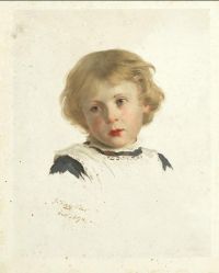 Hayllar Edith Porträt eines Kindes 1890 Leinwanddruck
