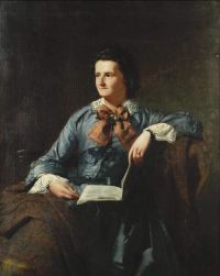 예술가의 아내의 Hayllar Edith 1854년 초상화
