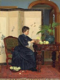 Hayllar Edith Primroses 1887 canvas print
