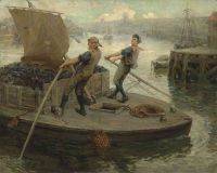 Hedley Ralph Working On The Tyne Newcastle 1905 canvas print