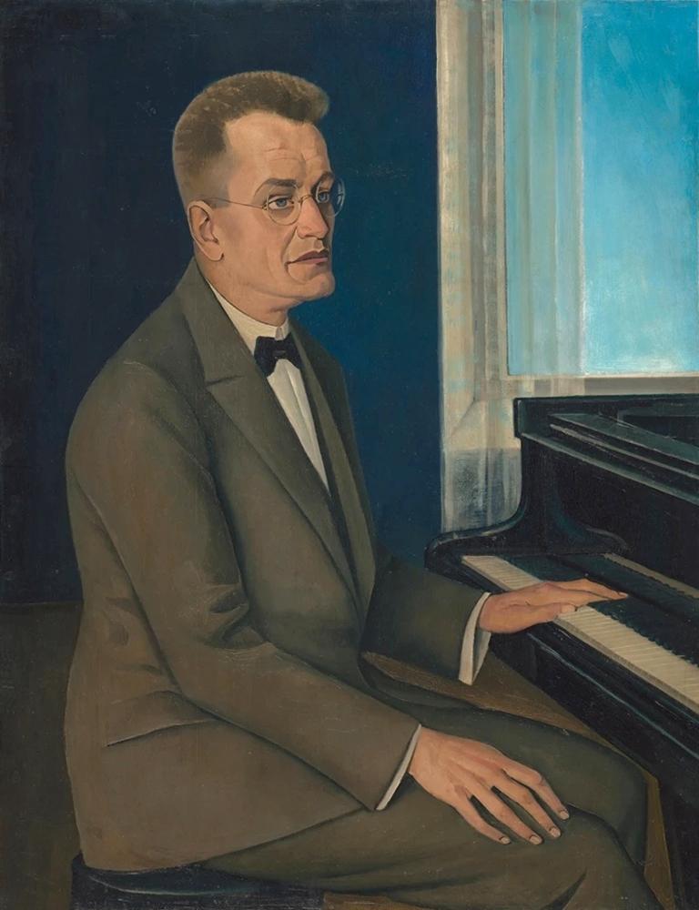 Heitmu Ller August Portrait Of A Man At The Piano canvas print