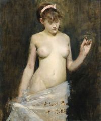 Helleu Paul Standing Nude 1877 canvas print