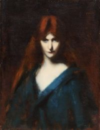 Henner Jean Jacques Head Of A Woman Ca. 1900 05 canvas print