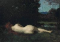 Henner Jean Jacques Nymphe Couchée. Große Replik 1896