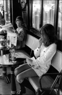 Henri Cartier Bresson Café Lipp Saint Germain Des Pres Paris 1968 Leinwanddruck