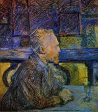 Henri De Toulouse Lautrec Porträt von Vincent Van Gogh 1887 Leinwanddruck