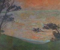 Henri Martin Puesta de sol junto al mar C. 1898-99
