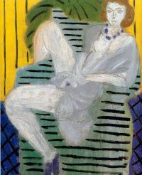 Henri Matisse Woman On A Sofa Yellow And Blue Background 1936 canvas print