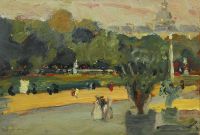 Henri Robert im Garten von Luxemburg 1898