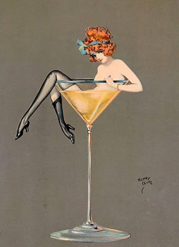 Henry Clive Details About Her Martini C. 1920 canvas print