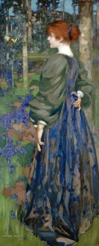 Henry George F In The Bluebell Wood Ca. 1910 canvas print