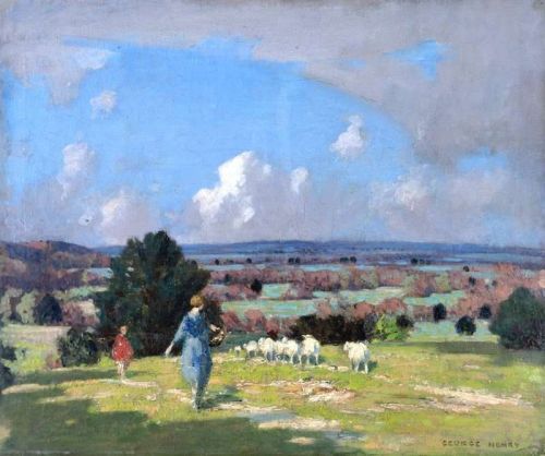 Henry George F On The South Downs Ca. 1938 canvas print