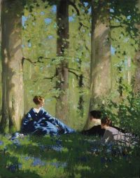 Henry George F Spring In The Birch Wood canvas print