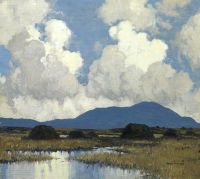 Henry Paul A Showery Day On The Bog Ca. 1941 canvas print