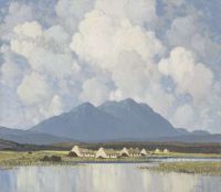 Henry Paul Mountains And Lake Connemara 1934 canvas print