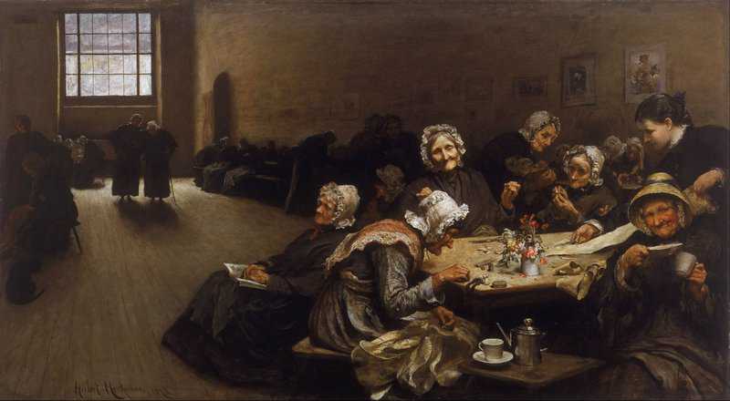 Herkomer Hubert Von A Scene At The Westminster Union 1878 canvas print