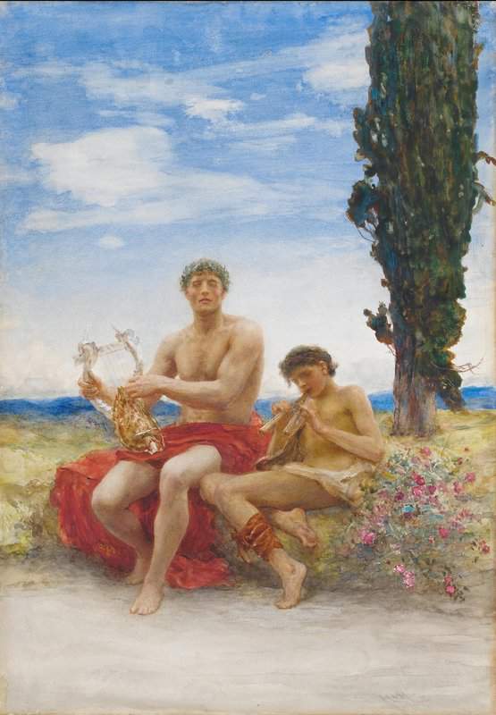 Herkomer Hubert Von And Culture Stills His Harmonies To Heed The Inspiration Of The Untaught Seed 1903 canvas print