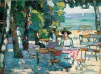 Hermann Stenner Cafe Garten Lake Ammer 1911