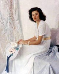 Herter Albert Lady In White Ca. 1925 canvas print