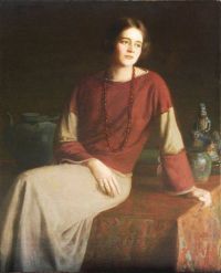 Herter Albert Poetry   Portrait Of Mrs. George Pratt 1918 22 canvas print