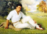 Herter Albert Portrait Of A Young Man In His Sunday Finest canvas print