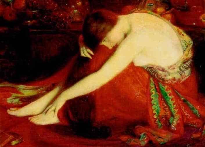 Herter Albert Resting Red Haired Beauty canvas print