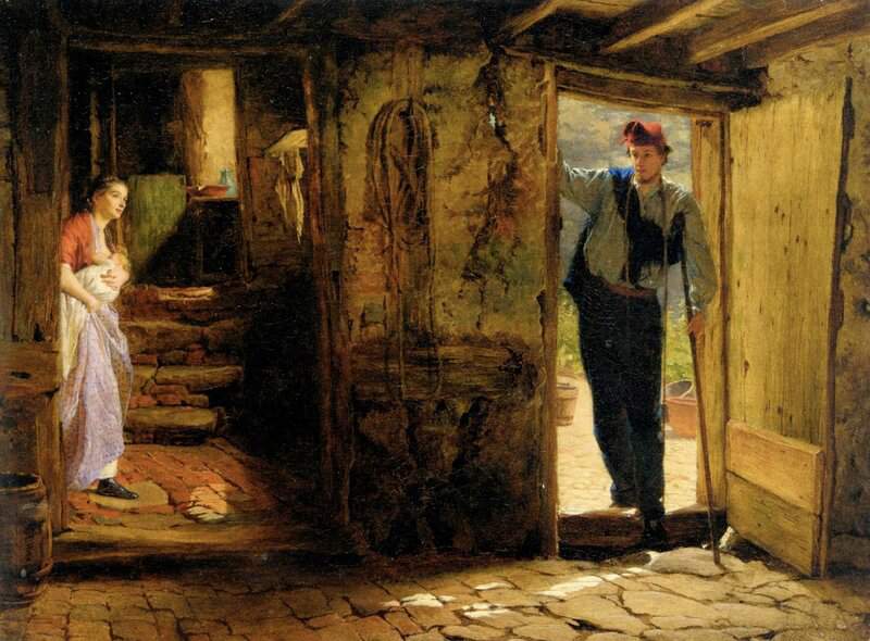 Hicks George Elgar Forward She Started With A Happy Cry 1866 canvas print